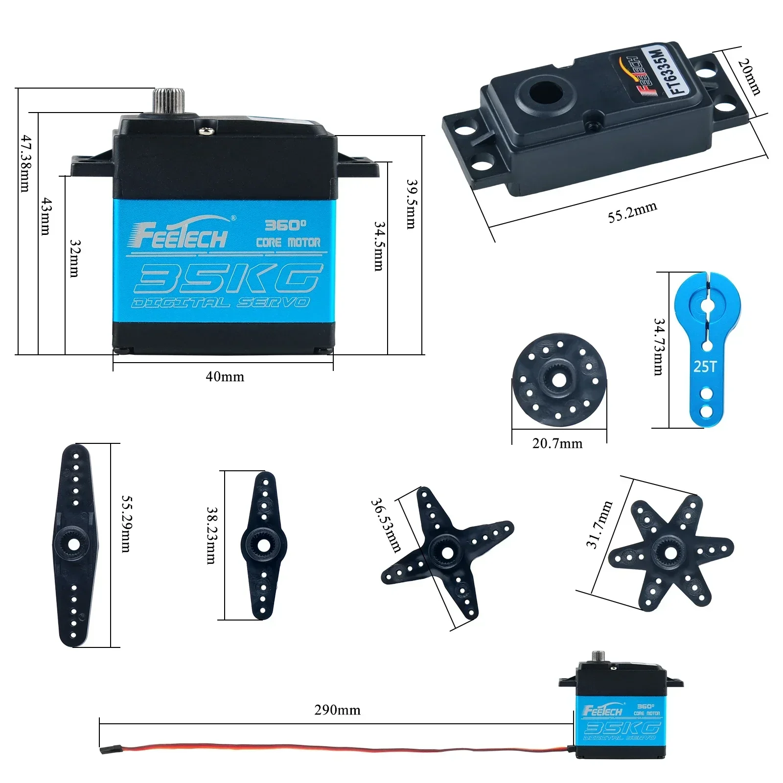 Feetech FT6335M الرقمية RC محر - مراجعة Servo Metal Gear وسعره